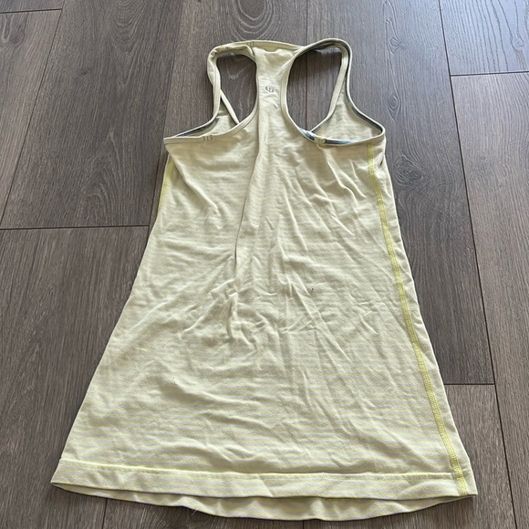 Lululemon Yellow Striped Racerback Tank Top Size Small - Picture 6 of 6